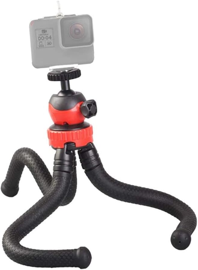 Andoer Mini Flexible Tripod Octopus Spider Stand Holder with 360° Ball Head for GoPro Heor 6/5/4/3+/3 Yi Action Camera for Canon Nikon Sony DSLR for iPhone X 8 7 Cell Phone